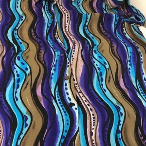 Christie & Jill Silk Striped Blouse Size Medium